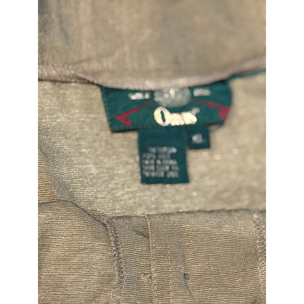 Orvis 100% Silk Button Front Midi Skirt Tan Khaki A-Line Pockets Womens XL - Picture 5 of 7